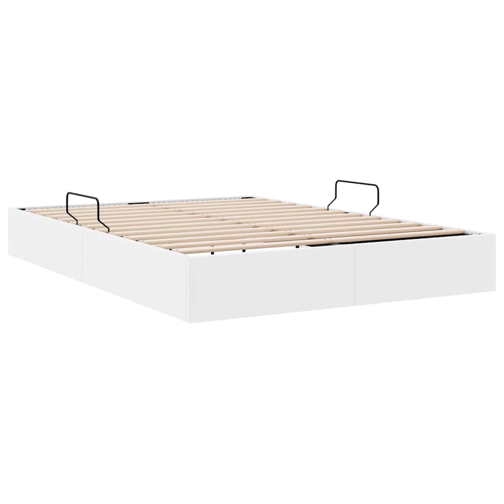 Opbevaringsseng med opbevaring Ren Hvid 137 x 190 cm Kunstlæder