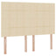 Seng med opbevaring og madras Creme 140 x 190 cm Stof