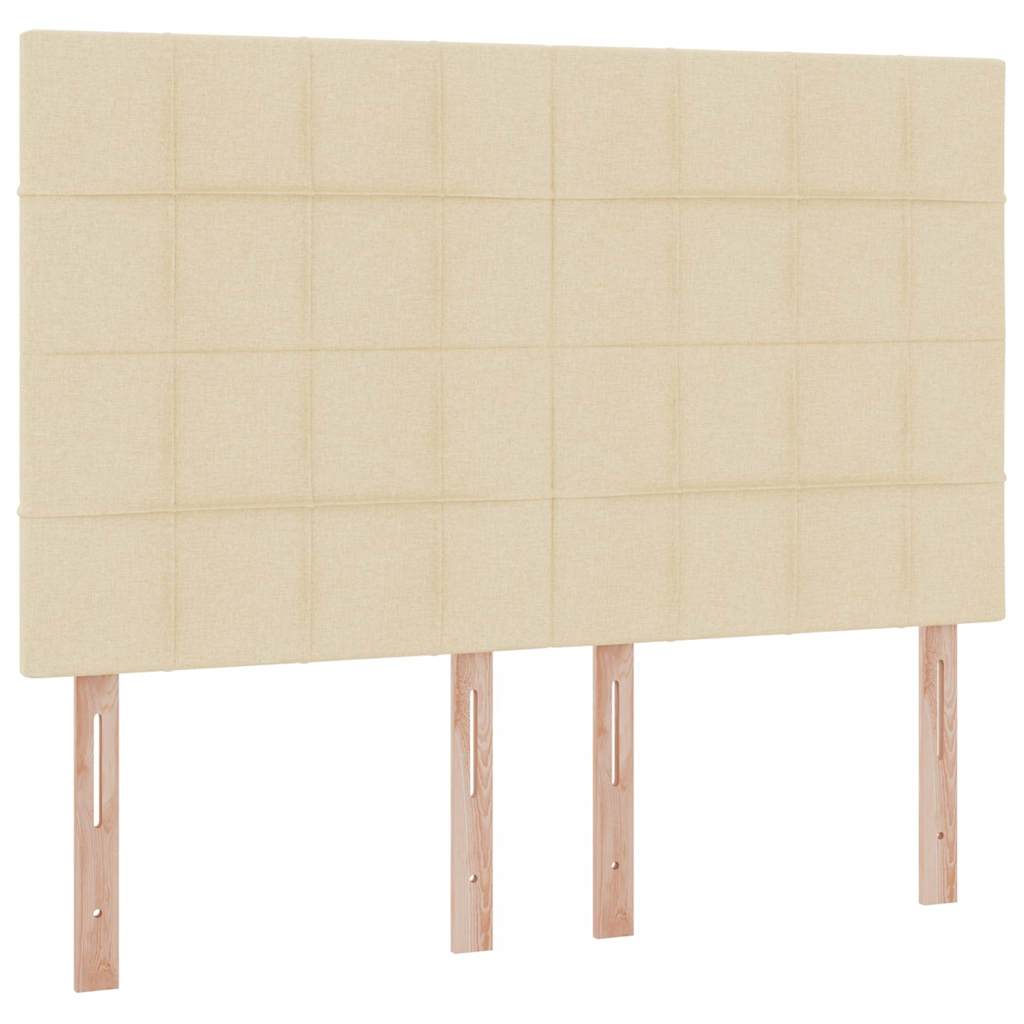 Seng med opbevaring og madras Creme 140 x 190 cm Stof