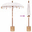 Balinesisk parasol med base Creme 185 x 185 x 260 cm