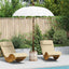 Balinesisk parasol med base Creme 185 x 185 x 260 cm