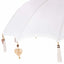 Balinesisk parasol med base Creme 215 x 215 x 260 cm