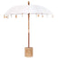 Balinesisk parasol med base Creme 215 x 215 x 260 cm