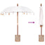 Balinesisk parasol med base Creme 215 x 215 x 260 cm