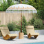 Balinesisk parasol med base Creme 215 x 215 x 260 cm