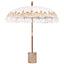 Balinesisk parasol med base Creme 215 x 215 x 260 cm