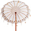 Balinesisk parasol med base Creme 185 x 185 x 260 cm