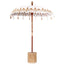 Balinesisk parasol med base Creme 185 x 185 x 260 cm