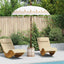 Balinesisk parasol med base Creme 185 x 185 x 260 cm
