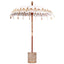 Balinesisk parasol med base Creme 185 x 185 x 260 cm