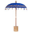 Balinesisk parasol med base Blå 185 x 185 x 260 cm