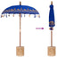 Balinesisk parasol med base Blå 185 x 185 x 260 cm
