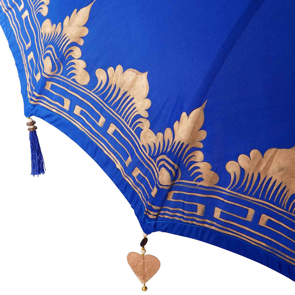 Balinesisk parasol med base Blå 185 x 185 x 260 cm