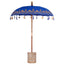 Balinesisk parasol med base Blå 185 x 185 x 260 cm