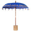 Balinesisk parasol med base Blå 215 x 215 x 260 cm
