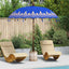 Balinesisk parasol med base Blå 215 x 215 x 260 cm