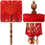 Balinesisk parasol med base Rød 185 x 185 x 260 cm
