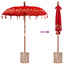 Balinesisk parasol med base Rød 185 x 185 x 260 cm