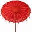 Balinesisk parasol med base Rød 215 x 215 x 260 cm