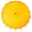 Balinesisk parasol med base Gul 185 x 185 x 260 cm