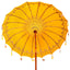 Balinesisk parasol med base Gul 185 x 185 x 260 cm