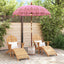 Balinesisk parasol med base Lyserød 185 x 185 x 260 cm