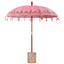 Balinesisk parasol med base Lyserød 215 x 215 x 260 cm