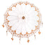 Balinesisk parasol med base Creme 95 x 95 x 260 cm