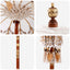 Balinesisk parasol med base Creme 95 x 95 x 260 cm