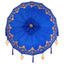Balinesisk parasol med base Blå 95 x 95 x 260 cm