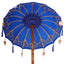 Balinesisk parasol med base Blå 95 x 95 x 260 cm