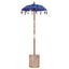 Balinesisk parasol med base Blå 95 x 95 x 260 cm