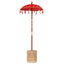 Balinesisk parasol med base Rød 95 x 95 x 260 cm