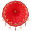 Balinesisk parasol med base Rød 95 x 95 x 260 cm