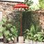 Balinesisk parasol med base Rød 95 x 95 x 260 cm