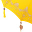 Balinesisk parasol med base Gul 95 x 95 x 260 cm