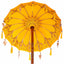 Balinesisk parasol med base Gul 95 x 95 x 260 cm