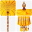 Balinesisk parasol med base Gul 95 x 95 x 260 cm
