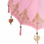 Balinesisk parasol med base Lyserød 95 x 95 x 260 cm