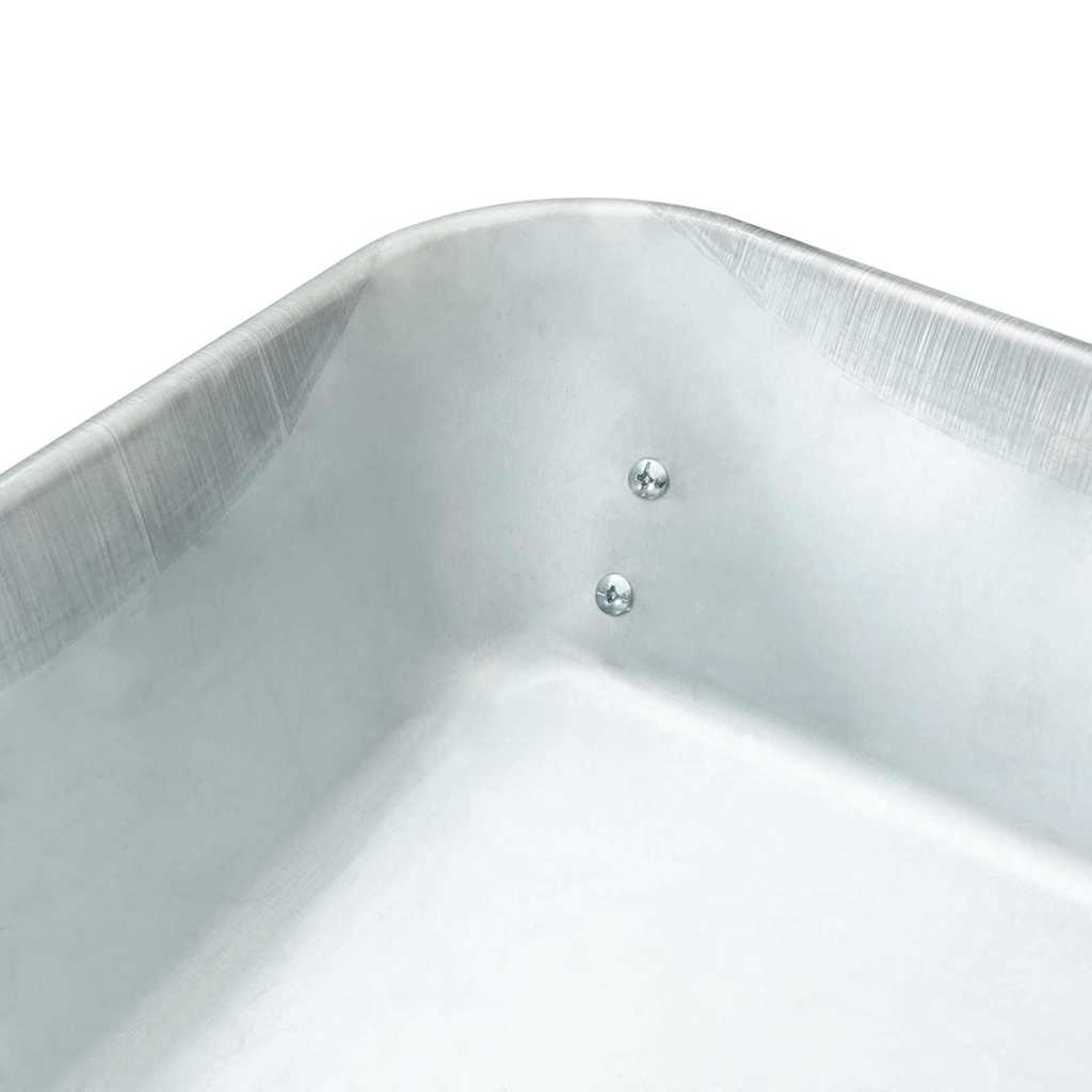 Skubbevogn Sølv og Sort 124 x 73 x 65 cm Stål