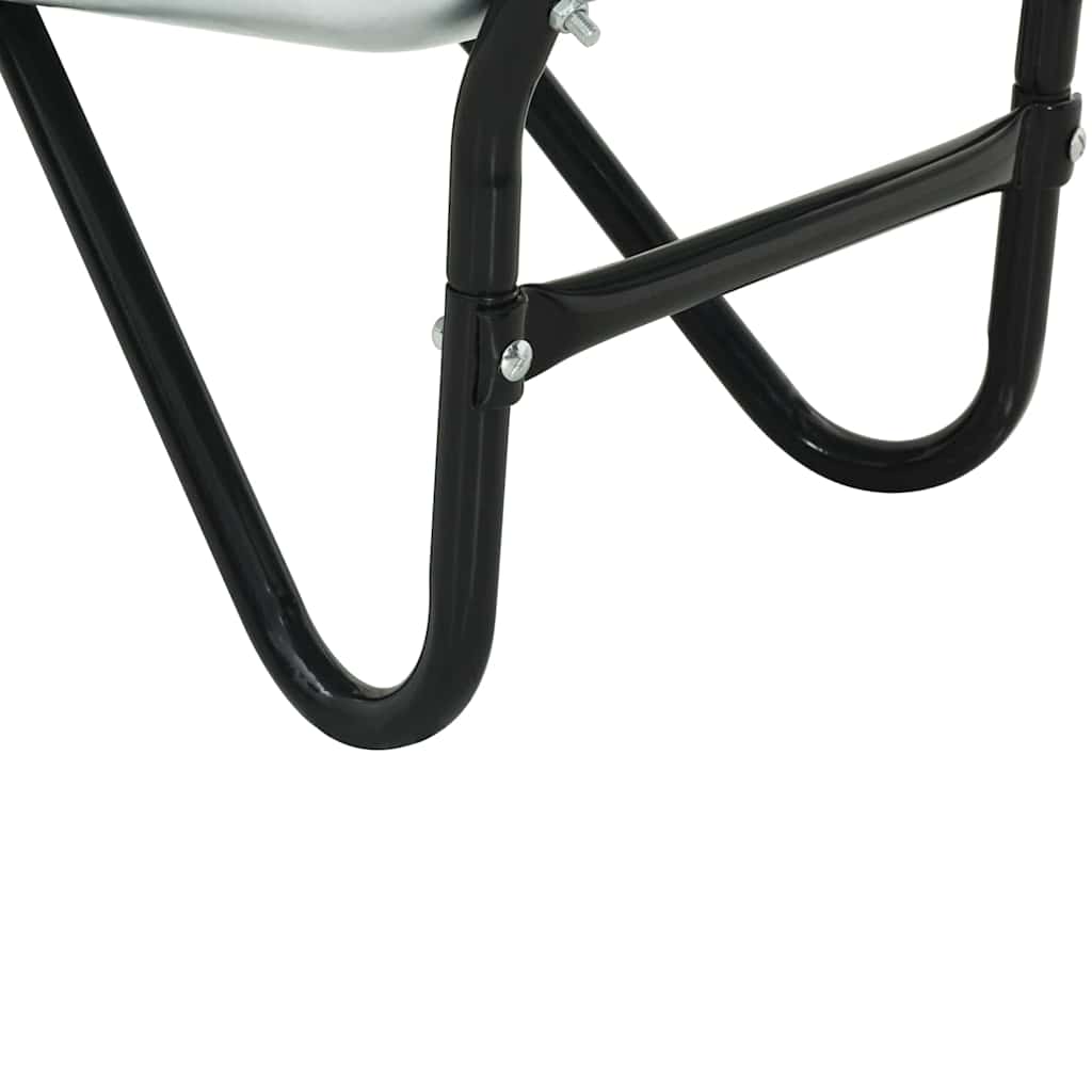 Skubbevogn Sølv og Sort 133 x 62,5 x 58 cm Stål