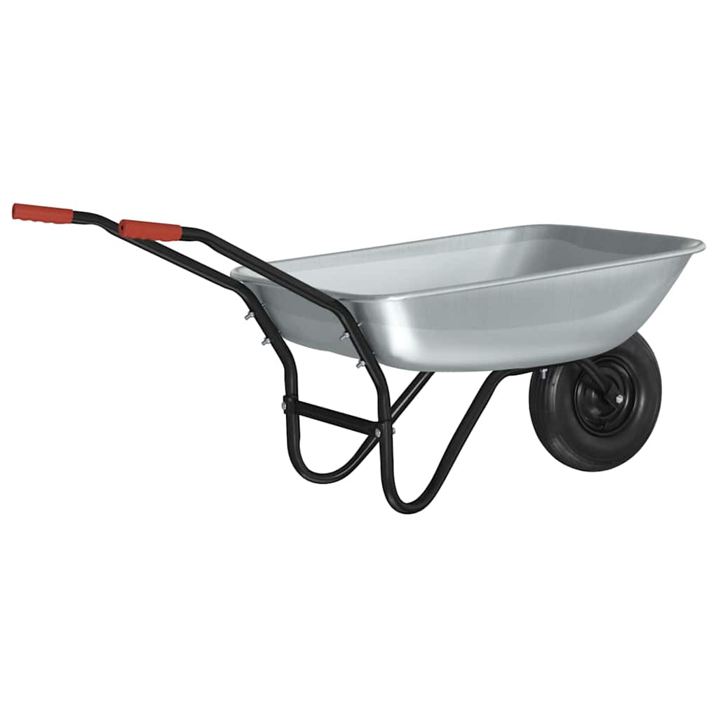 Skubbevogn Sølv og Sort 133 x 62,5 x 58 cm Stål
