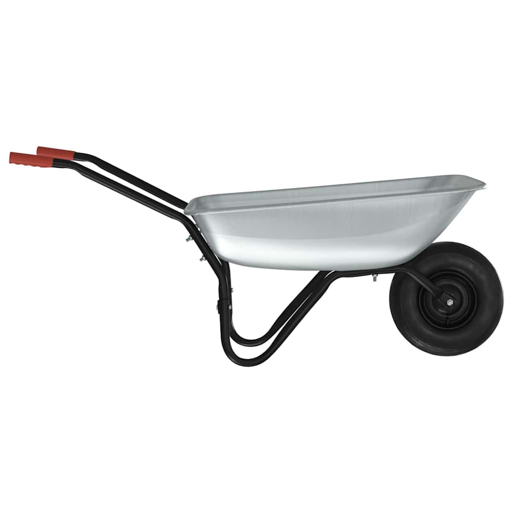 Skubbevogn Sølv og Sort 133 x 62,5 x 58 cm Stål