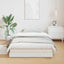 Gulv seng ramme Hvid 80 x 210 cm Massiv fyrretræ