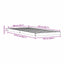 Gulv seng ramme Hvid 100 x 210 cm Massiv fyrretræ
