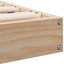 Gulv seng ramme Naturfarvet 80 x 220 cm Massiv fyrretræ
