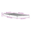 Gulv seng ramme Naturfarvet 80 x 220 cm Massiv fyrretræ