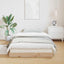 Gulv seng ramme Naturfarvet 90 x 220 cm Massiv fyrretræ