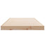 Gulv seng ramme Naturfarvet 90 x 220 cm Massiv fyrretræ
