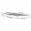 Gulv seng ramme Naturfarvet 90 x 220 cm Massiv fyrretræ